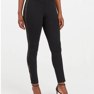 Spanx Plus size NWT sequin-stripe trousers 2X